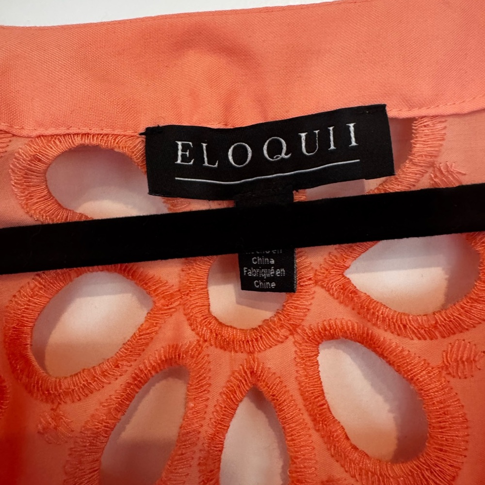 Eloquii Peach Eyelet Dress - Picture 3 of 4